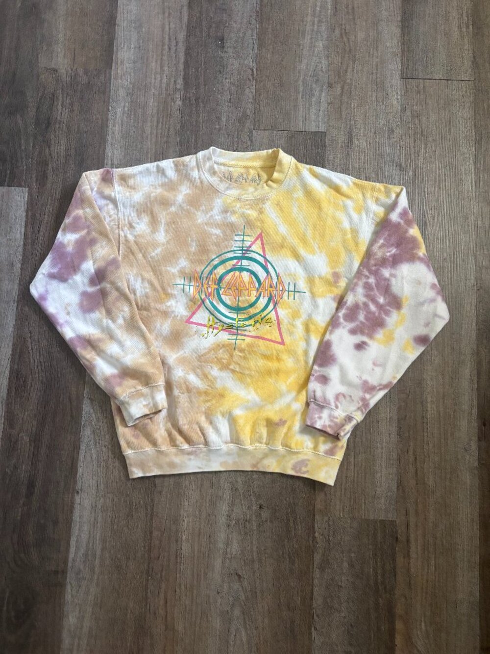 Def Leppard Hysteria Tie Dye Crewneck / Sweatshirt Modern